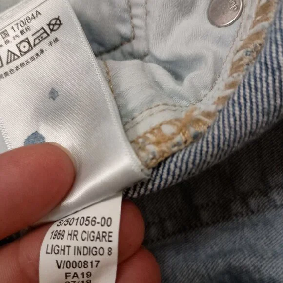 Gap Selvedge Jeans Japanese Blue Indigo Medium Wash Stretch Denim 14 32 Women - Picture 8 of 12